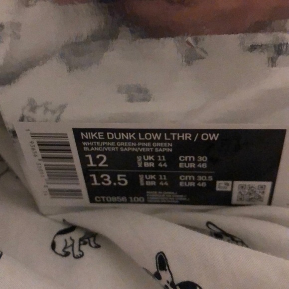 Off white nike dunk lows like green - Picture 2 of 2